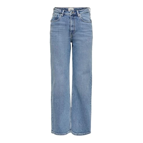 Offerta a tempo: Only Jeans da Donna a Taglio Ampio ONLJUICY a Vita Alta Ampio Taglio Gamba Jeans, Media Blu Denim, 32W x 32L - 46% da 49.99 € a 26.77 €