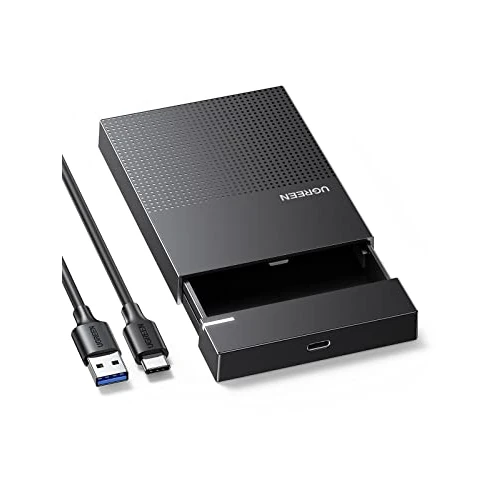 UGREEN 2.5 Inch Hard Drive Enclosure External 6Gbps USB C SSD Caddy Tool Free, Compatible with 2.5inch 10TB HDD SSD Western Intel Crucial EVO 870 PS4 PC Laptop, Drive Free for Windows Linux macOS
