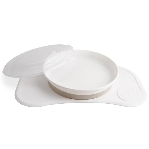 Offre limitée : Twistshake Ensemble de Vaisselle pour Bébé Mini | Assiette Ventouse + Set de Table (31x17) | Assiette de Sevrage Sans BPA | 3 Parties | 6 Mois+ | Blanc de 13.17 EUR à 13.17 EUR (remise 0%)