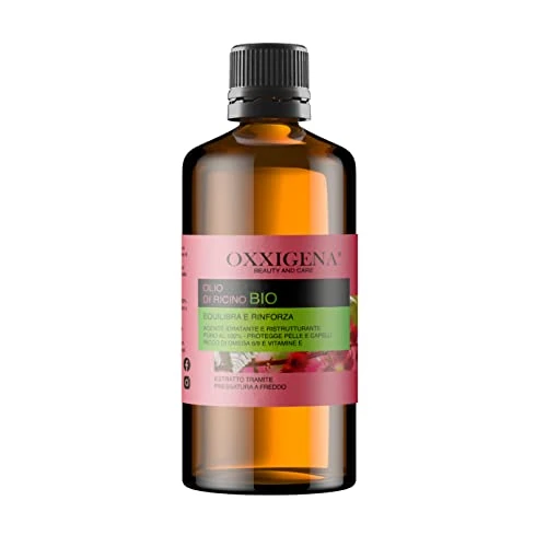 Offerta a tempo: Oxxigena Olio di Ricino Biologico Vergine Puro al 100% - 1 L - Spremuto a Freddo - Equilibra e Rinforza - Nutriente ed Idratante per Pelle e Capelli - Vegano, senza OGM - 48% da 22.90 € a 11.90 €
