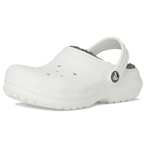 Offerta a tempo: Crocs Classic Lined Clog K Unisex - Bambini e ragazzi, White/Grey — 8% da 34,93 € a 32,18 €