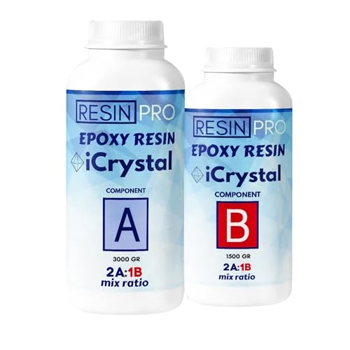 Resin Pro Crystal Clear Epoxy Resin - 10.5kg | Fast Drying, Non-Toxic Clear Epoxy Resin & Hardener for Wood, Fabric, Glass & Paper | DIY Art, Coaster, Mould Casting, Jewellery Making & Surface Coating