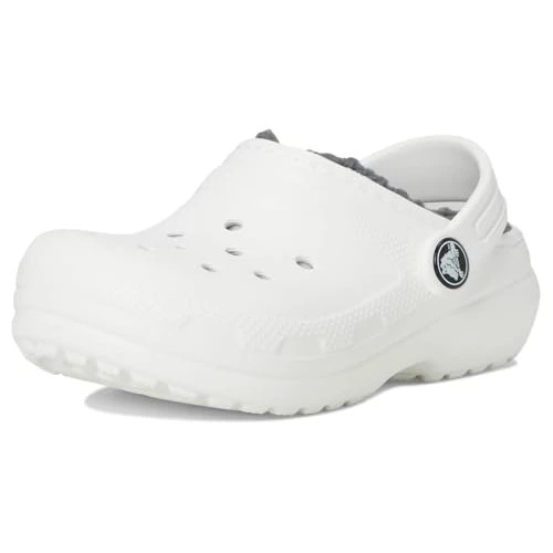 Offre limitée : Crocs Unisexe Enfant Classic Lined Clog T Sabots, White/Grey, 22/23 EU de 44.99 € à 29.95 € (33% de remise)