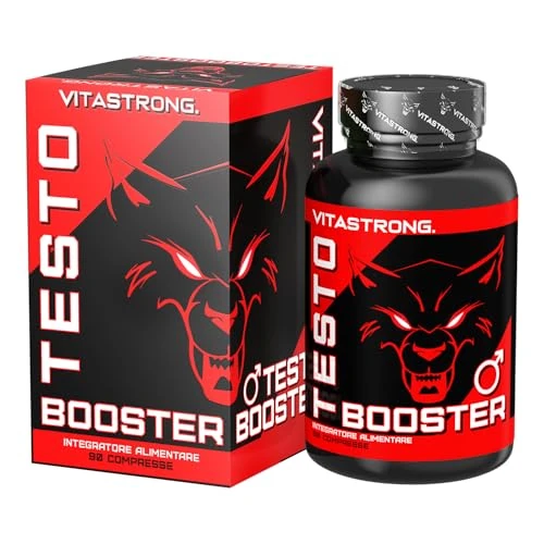 Testo Booster Fórmula con Ashwagandha KSM-66 Pura, Tribulus Terrestris, Bisglicinato de Zinc, Vitamina D, Acido Folico y Hierro Suplemento, 90 Comprimidos con Vitamina D para Función Muscular Normal