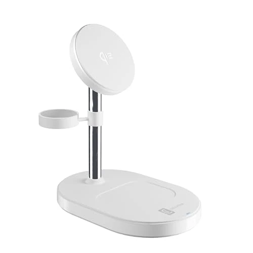 Offerta a tempo: Cellularline MAG TRIO Stazione di Ricarica Wireless 3in1 con Qi2, 15W per Smartphone, Auricolari e Smartwatch Apple/Samsung, Adattatore Magnetico Incluso, Pad Sicuro e Versatile - 0.00% da 39.96 € a 39.96 €