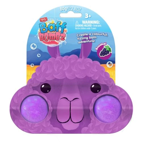 Oferta limitowana: ZIMPLI - Large Llama Baff Bombz na kartce prezentowej, kule do kąpieli jako prezenty za kieszonkowe, urodzinowe wypełniacze torebek upominkowych, świąteczne wypełniacze skarpety, świąteczny prezent z 14.99 zł na 14.99 zł (oszczędź 0.00%