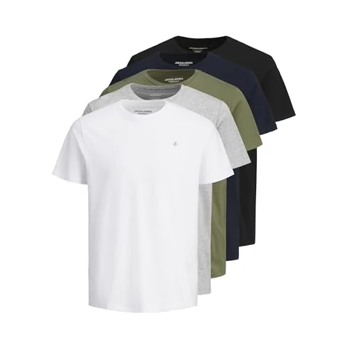 Offre limitée : JACK & JONES Homme Jorjxj Tee Crew Neck 5mp T-Shirt, Eclipse/Blanc/Noir/Gris/Dusty, XXL EU de 59.99 € à 35.99 € (40% de remise)