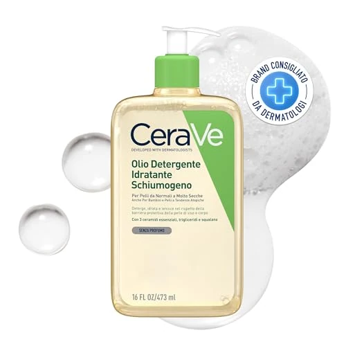 Limitiertes Angebot: CeraVe Feuchtigkeitsspendendes Reinigungsöl, Intensive und langanhaltende Feuchtigkeit für normale bis sehr trockene Haut, Reinigung für Körper und Gesicht, mit 3 essenziellen Ceramiden, 473 ml von 17.90 EUR auf 16.49 EUR (Spare 8%)