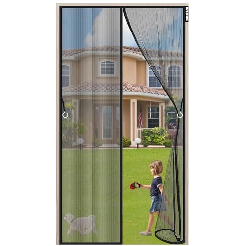 Offerta a tempo: Zanzariera Magnetica per 130 x 240 cm Zanzariera Magnetica Impedendo Zanzariere Scorrevoli Chiusura Automatica Chiudi Automaticamente per Porte Camera da Letto Casa - Nero - 41% da 16.63 € a 9.88 €
