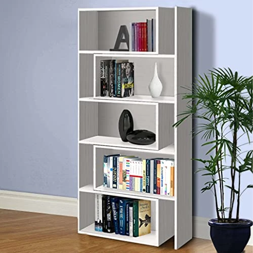 Offerta a tempo: Dmora Libreria Estensibile In Larghezza A Cinque Vani Aperti, Made In Italy, Cm 72 X 22 X H181, Colore Rovere Sbiancato - 41% da 137.99 € a 80.99 €