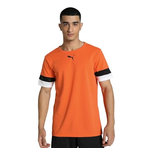 Offerta a tempo: PUMA Teamrise Jersey, T Shirt Uomo, Golden Poppy-black-white, S - 45% da 17.95 € a 9.90 €