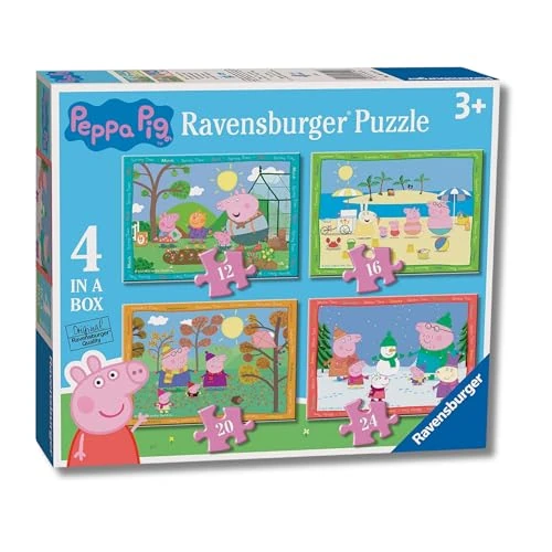 Offerta a tempo: Ravensburger - Puzzles Peppa Pig 4 Stagioni 4 Pack | Puzzle Bambini 3 Anni In Su | — 15% da 8,99 € a 7,64 €