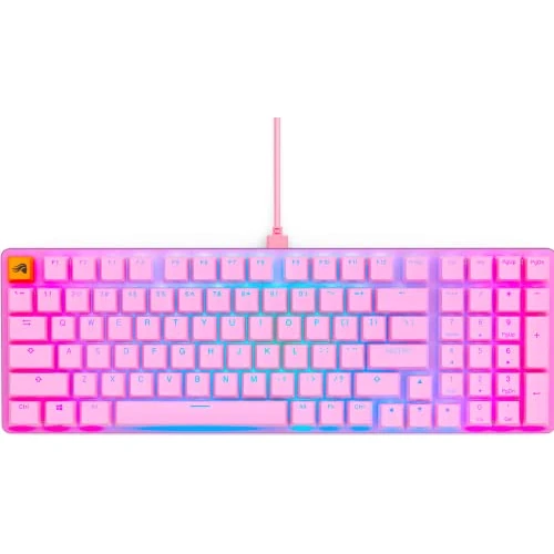 Glorious Gaming GMMK 2 Full Size (96%) - Mechanical Gaming Keyboard, Aluminium Frame, Customisable, Doubleshot Caps, Fox Switches, Per Key RGB, Full NKRO, American QWERTY Layout - Pink