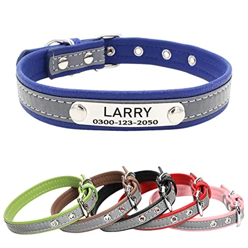 Zeitlich begrenztes Angebot: Yonsbox Personalisiertes Reflektierendes Halsband für Hunde & Katzen – Leichtes, Robustes Mikrofaser-Halsband mit Gravur, Stillem ID-Anhänger & Reflektierender Sicherheitsnaht – In 6 Größen (XS–XXL) von 15.29 € auf 15.29 € (0.
