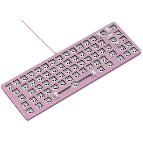 Glorious Gaming GMMK 2 Compact 65% Barebones (Frame Only) – Mechanisches Gaming-Tastaturgrundgerüst, Kompakt-TKL (65%), Aluminium, individuell anpassbar, RGB, International / ISO Layout - Rosa