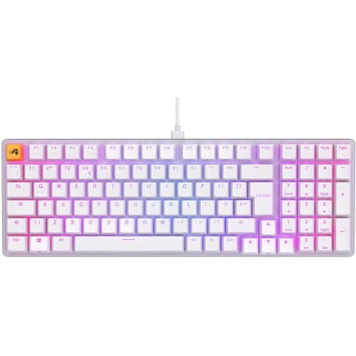 Offerta a tempo: GLORIOUS Gaming GMMK 2 Full Size (96%) - Tastiera da gaming meccanica, struttura in alluminio, personalizzabile, tasti a doppia iniezione, Fox Switches, RGB - Layout QWERTY inglese - Bianco - 0.00% da 139.99 € a 139.99 €