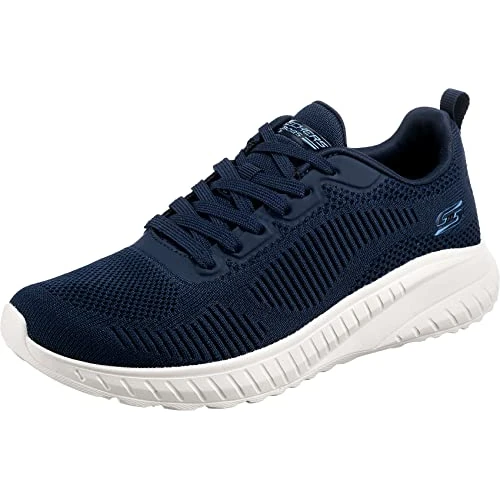 Offerta a tempo: Skechers Bobs Squad Chaos Face Off, Scarpe da Ginnastica Donna, Blu Navy Engineered Knit, 40 EU - 43% da 65.00 € a 36.95 €