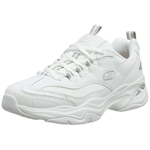 Oferta limitada: Skechers D'Lites 4.0 Fresh Diva, Zapatillas Mujer, White/Gray, 38 EU de 94.95 € a 61.80 € (ahorro 35%)