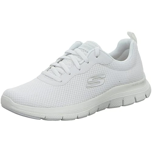 Skechers Femme Flex Appeal 4.0 Brilliant View Basket, White Mesh Trim, 39.5 EU