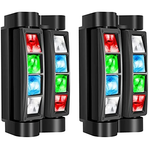 Oferta limitada: Betopper Cabeza Móvil Spider Luz DJ LED 8x3W RGBW, DMX Luz de Discoteca 2pz de 189.99 € a 131.75 € (ahorro 31%)
