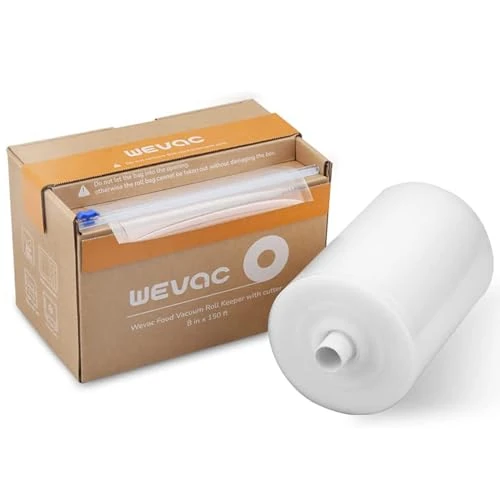 Limited offer: Wevac 8” x 150’ Food Vacuum Seal Roll Keeper with Cutter, Ideal Vacuum Sealer Bags for Food Saver, BPA Free, Commercial Grade, Great for Storage, Meal prep and Sous Vide (8" x 150') from 35.99 EUR to 30.39 EUR (save 16%)
