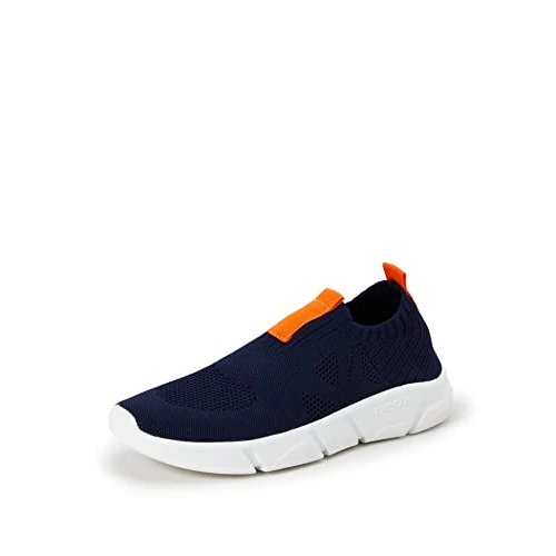 Offre limitée : Geox Garçon J Aril Boy A Sneakers, Navy/Orange, 37 EU de 45.00 € à 37.54 € (17% de remise)