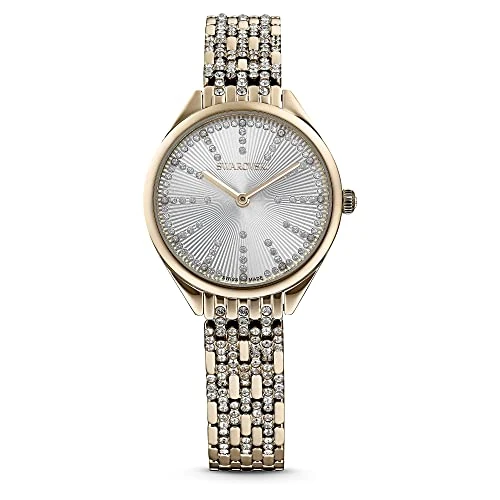 Limited-time offer: Swarovski Attract Watch, White Pavé Crystals and Champagne Gold Tone Plated Stainless Steel, from The Attract Collection from 350.00 GBP to 170.00 GBP (save 51%)