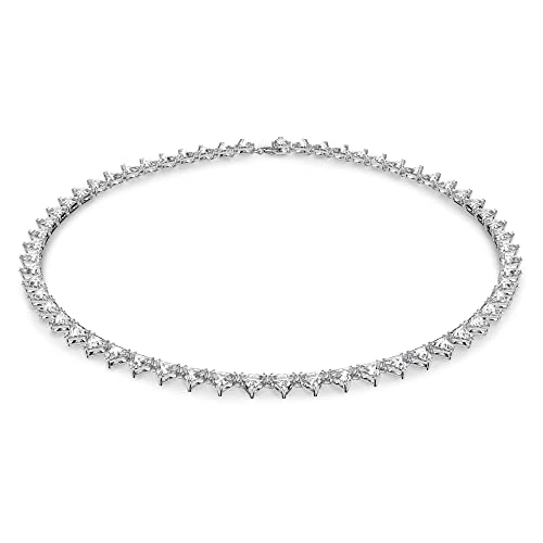 Swarovski Naszyjnik Ortyx, Szlif trójkątny, Biały, Powłoka z rodu