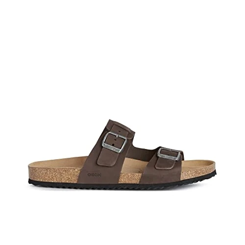 Geox Homme U Sandal Ghita B Sandales, Dk Coffee, 43 EU