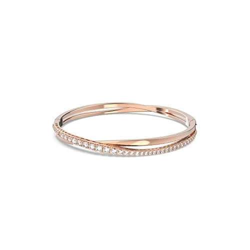 Limitiertes Angebot: Swarovski Hyperbola Armband, Weißer und Rosé Vergoldeter Damenarmreif mit Strahlenden Swarovski Kristallen von 159.00 EUR auf 78.17 EUR (Spare 51%)