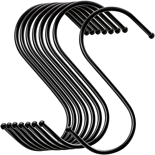 Offre limitée : MgcTolBox 20 Crochets en S, Crochets en Métal Multifonctions Pour Cuisine Salle de Bain Chambre à Coucher Bureau Jardin (Noir Large) de 13.99 € à 13.99 € (0.00% de remise)