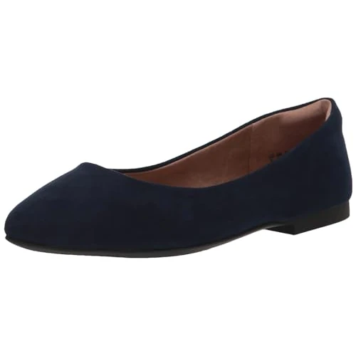 Amazon Essentials Ballerines Plates à Bout Pointu pour Femme, Bleu Marine, Pointure 42