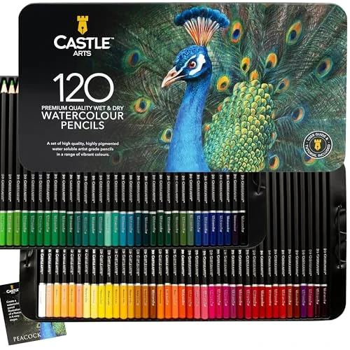Zeitlich begrenztes Angebot: Castle Art Supplies 120 Aquarellstifte-Set für Erwachsene, Profis von 52.99 € auf 52.99 € (0.00% Rabatt)