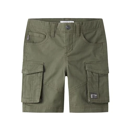 Offerta a tempo: Name It Bambini e ragazzi Nkmryan Twibamgo Cargo L Shorts Noos Pantaloni cargo da uomo ,Verde - Deep Lichen Green,140 - 52% da 32.99 € a 15.99 €