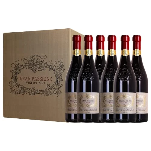 Offerta a tempo: Gran Passione ROSSO VENETO IGT - Rosso Veneto da Uve Merlot e Corvina - Strutturato, Morbido, Speziato, Avvolgente - Sentori di Frutti Rossi, Vaniglia, Spezie - 14% vol - 750ml - Box da 6 bottiglie - 36% da 35.94 € a 22.99 €