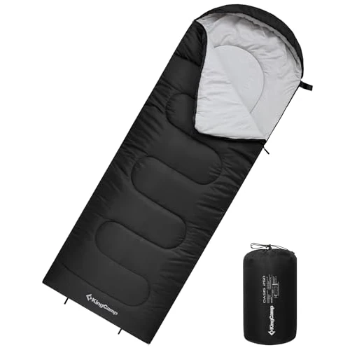 Offerta a tempo: KingCamp Sacco a pelo estivo per bambini e adulti Negro L Zip - 35% da 43.99 € a 28.49 €