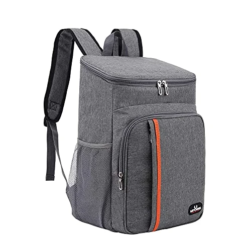 Offerta a tempo: Zaino Termico Frigo 22L, Borsa Termica Porta Pranzo, Borsa Frigo Isoterma Impermeabile O cibi e Bevande Refrigerati per Picnic Escursionismo Campeggio Barbecue Campeggio Eventi Sportivi(Grigio) - 33% da 39.99 € a 26.80 €