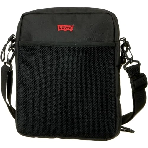 Offerta a tempo: Levi's Crossbody Nord-Sud con doppia cinghia, da uomo, taglia unica, Nero normale., 21.5X4.5X26.5cm - 40% da 25.00 € a 15.00 €