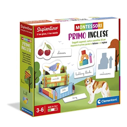 Tijdelijke aanbieding: Clementoni - 16364 Sapientino Montessori - Eerste Engels - Montessori-spel 4 jaar, educatief spel om Engels te leren, taalontwikkeling - Made in Italy van 5.43 EUR naar 5.43 EUR (korting 0%)