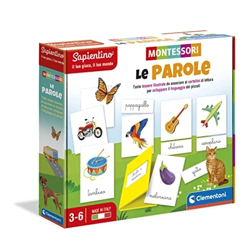 Limited offer: Clementoni - Sapientino Words Montessori 3 Years, Educational Game for Learning to Read, Language Development with nomenclature-Made in Italy, Multicolor, 16362 from 12.90 EUR to 7.03 EUR (save 46%)