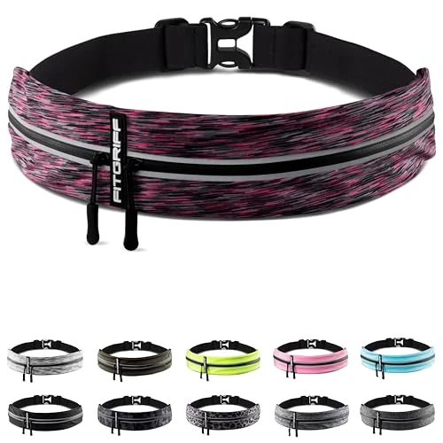 Offerta a tempo: Fitgriff® Marsupio Running - Porta Cellulare Corsa (per Ogni Telefono) per Uomo e Donna - Cintura Jogging per Sportivo, Camminata (Pink 2, 62-90 cm di girovita) - 0.00% da 13.95 € a 13.95 €