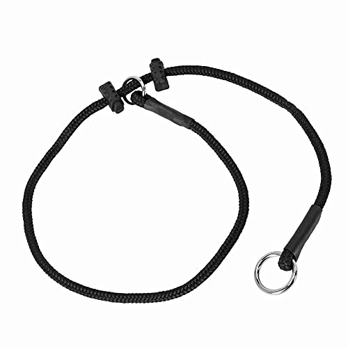Offerta a tempo: DINGO GEAR - Collare a strozzo per addestramento di cani, fatto a mano, con 2 limitatori, impermeabile - Nero S - S04047 - 43% da 20.85 € a 11.96 €