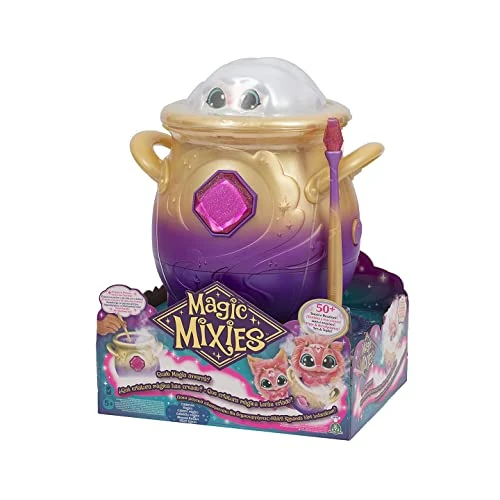 Giochi Preziosi - Magic Mixies Rosa, Pentolone Magico con Una Morbida Sorpresa, Crea l'Incantesimo con la Bacchetta Magica e Gli Ingredienti Inclusi, MGX00000