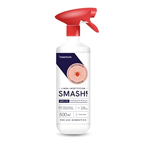 Offerta a tempo: SMASH Spray Antipulci e Antizecche per Ambienti e Tessuti - Adatto per Ambienti con Animali Domestici — 5% da 22,90 € a 21,75 €