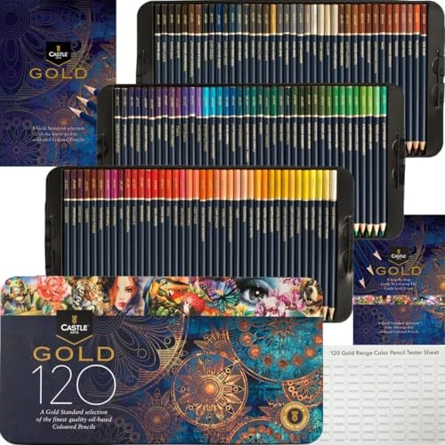 Offre limitée : Castle Art Supplies Set de 120 Crayons de Couleur à Base d'Huile, Adultes de 52.99 € à 52.99 € (0.00% de remise)