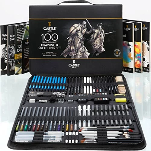 Limited-time offer: Castle Art Supplies 100 Piece Drawing Sketching and Charcoal Set for Adults from $79.90 to $79.90 (save 0.00%)