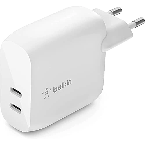 Oferta ograniczona: Belkin 40 W USB-C PD Ładowarka sieciowa (2 porty USB-C zapewniające 20 W na port z Power Delivery do szybkiego ładowania iPhone’a 14/14 Plus, 13, Pro/Pro Max, Mini, iPad Pro, Galaxy i innych urządzeń) z 70.00 EUR na 70.00 EUR (znizka 0%)