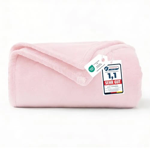 Tijdelijke aanbieding: WAVVE Fleece Deken 150x200 cm – Extra Zachte Warme Plaid & Knuffeldeken, Bankdeken Woondeken voor op de Bank, Bed of Reis – Lichtgewicht, Anti-pilling & Machinewasbaar – Roze van 22.99 € naar 22.99 € (0.00% korting)