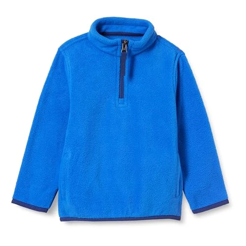 Offerta a tempo: Amazon Essentials Giacca Invernale Modello Pullover con Zip Corta in Pile Bambini e Ragazzi, Blu, 8 Anni - 0.00% da 14.86 € a 14.86 €