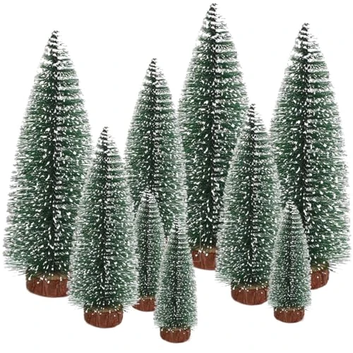 Zeitlich begrenztes Angebot: Weihnachtsbaum Mini Künstlich Miniatur Tannenbaum Grün Mini Weihnachts Baum Klein Weihnachtsdeko für Tischdeko, DIY, Schaufenster Figuren 10/16/22CM – 9 Stück von 10.99 € auf 10.99 € (0.00% Rabatt)